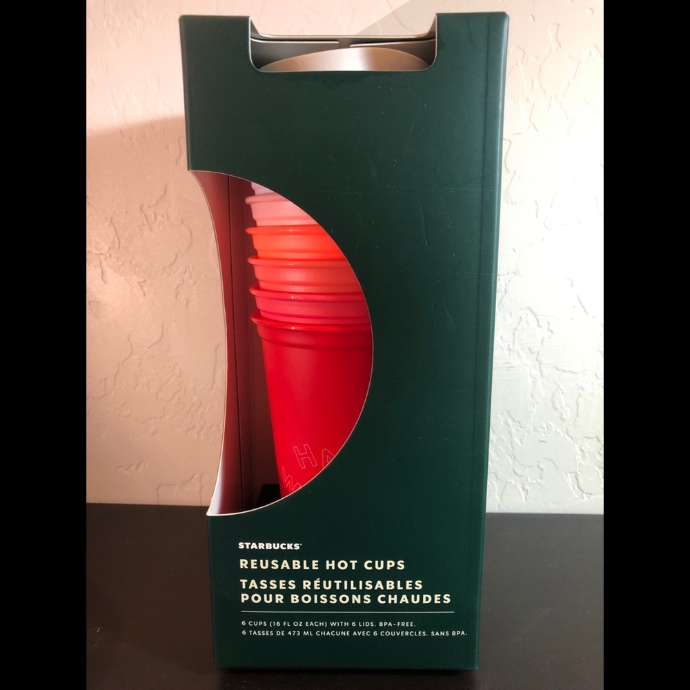 Starbucks LIMITED EDITION Reusable hot cups w lids